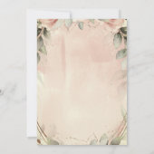 Waterverf Blush Rozen Eerste Heilige Communie Kaart (Achterkant)