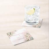 Waterverf Blush rozen eucalyptus gouden bruiloft Kartonnen Onderzetters (Insitu)