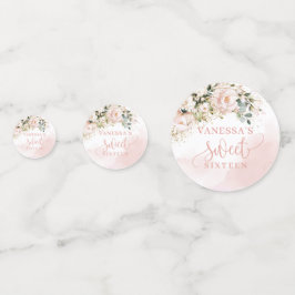 Waterverf Blush rozen eucalyptus zoet zestien Confetti