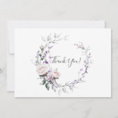 Waterverf Blush Rozen Virtueel Baby shower per pos Kaart (Achterkant)