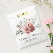Waterverf Blush Rust Floral Wedding Bedankzakje (Gezegeld)