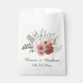 Waterverf Blush Rust Floral Wedding Bedankzakje (Voorkant)