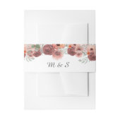 Waterverf Blush Rust Floral Wedding Uitnodigingen Wikkel (Voorkant Voorbeeld)