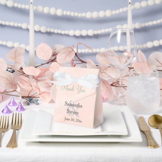 Waterverf Blush Sage Green Weddenschap Bedankt Bedankdoosjes (Huwelijk)