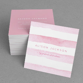 Waterverf blush stripes lip product distributeur vierkante visitekaartje