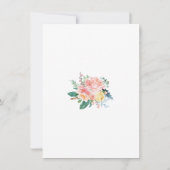 Waterverf Blush Witte Pioenrozen Oefendiner Kaart (Achterkant)