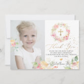 Waterverf Blushing Sweetpeas Bedankt Kaart (Voorkant)