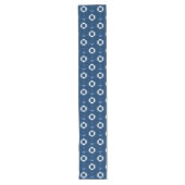 Waterverf Boat Anchor en reddingsboeien Navy Blue Lange Tafelloper (Voorkant)