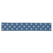 Waterverf Boat Anchor en reddingsboeien Navy Blue Lange Tafelloper (Horizontaal)