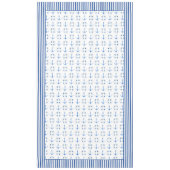 Waterverf Boat Anker Lifebuoy Gestreepte Rand Tafelkleed (Voorkant)