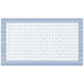 Waterverf Boat Anker Lifebuoy Gestreepte Rand Tafelkleed (Voorkant (Horizontaal))