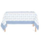 Waterverf Boat Anker Lifebuoy Gestreepte Rand Tafelkleed