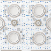 Waterverf Boat Anker Lifebuoy Gestreepte Rand Tafelkleed