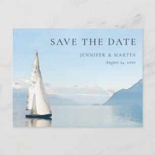 Waterverf Boat Lake bewaart de Date Briefkaarten
