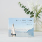 Waterverf Boat Lake bewaart de Date Briefkaarten (Staand voorkant)