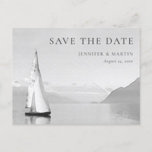 Waterverf Boat Lake Save The Date Briefkaarten