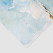 Waterverf Boat op Blue Water Decoupage Tissuepapier (Detail)