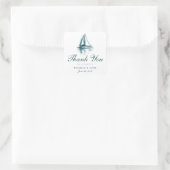 Waterverf Boat Wedding Dank je wel voor Stickers (Tas)