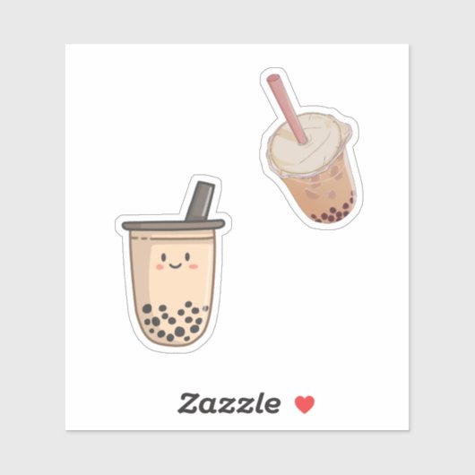 Waterverf Boba | Bubble Milk Tea Lover Sticker (Vel)