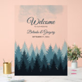 Waterverf Bodembos Welkomstteken Bind bruiloft Acryl Bord (Huwelijk)