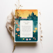 Waterverf Boedapest Hongarije Huwelijk Kaart