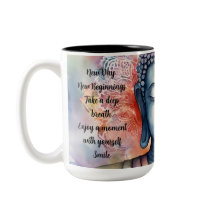 Waterverf Boeddha gezicht met Mandala achtergrond