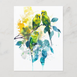 Waterverf Boeddhisten in de eucalyptusboom Briefkaart