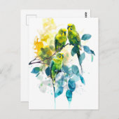 Waterverf Boeddhisten in de eucalyptusboom Briefkaart (Voorkant / Achterkant)