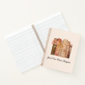 Waterverf Boek Bloem Bruin Roze Leescitaat (Binnen)