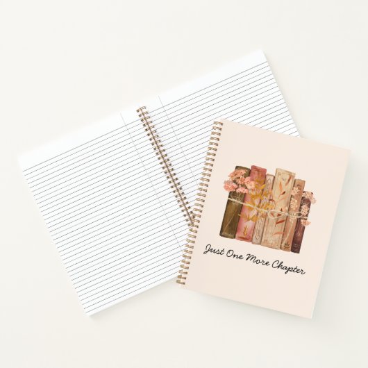 Waterverf Boek Bloem Bruin Roze Leescitaat (Binnen)