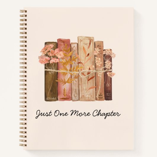 Waterverf Boek Bloem Bruin Roze Leescitaat (Voorkant)