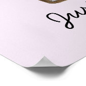 Waterverf Boek Bloem Roze Paarse Lezing Quote Poster (Hoek)