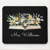 Waterverf Boek Bloemen Bloemen Leraar Waardering Muismat (Voorkant)