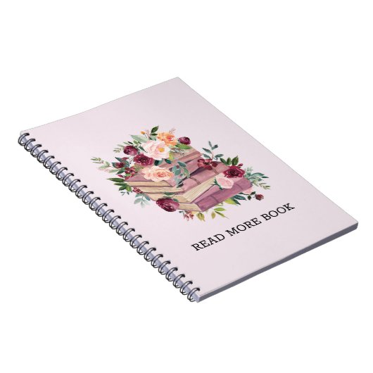 Waterverf Boek en Roos Flower Quote Notitieboek (Rechterzijde)