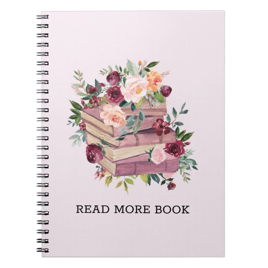 Waterverf Boek en Roos Flower Quote Notitieboek (Voorkant)