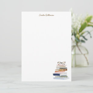 Waterverf Boek Liefhebber Persoonlijke Briefpapier Notitiekaartje