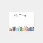 Waterverf Boeken Bibliothecaris Leraar Post-it® Notes (Voorkant)