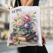 Waterverf Boeken Elegante Leraar Tote Bag