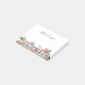 Waterverf Boeken en Bloemen Bibliothecaris Leraar Post-it® Notes (Schuin)