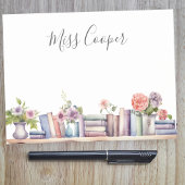 Waterverf Boeken en Bloemen Bibliothecaris Leraar Post-it® Notes