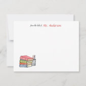 Waterverf boeken en pennen dank je kaart (Voorkant)