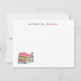 Waterverf boeken en pennen dank je kaart