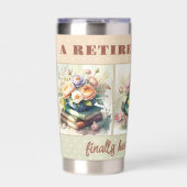 Waterverf Boeken Gepensioneerde Leraar Geïsoleerde Geïsoleerde Drinkbeker (Voorkant)