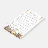 Waterverf Boeken om te lezen Lijst Post-it Notes (Schuin)