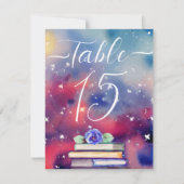 Waterverf Boeken Paars & Roze Lijst Aantal Kaarten (Voorkant)