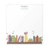 Waterverf Boeken School Librarian Notitieblok (Voorkant)