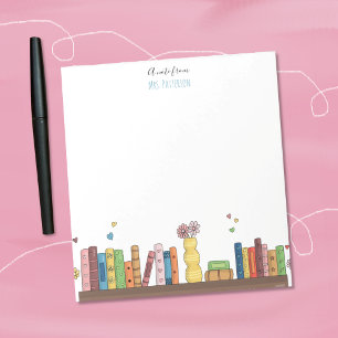 Waterverf Boeken School Librarian Notitieblok