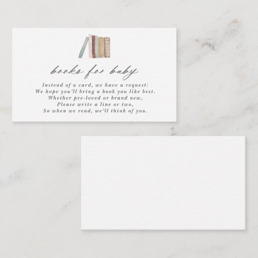  Waterverf Boeken voor Baby Informatiekaartje (Voorkant / Achterkant)