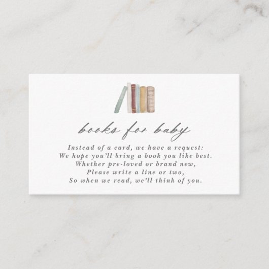  Waterverf Boeken voor Baby Informatiekaartje (Voorkant)