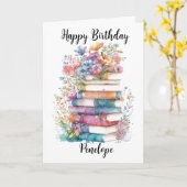 Waterverf boekenjubileum kaart (Gele Bloem)